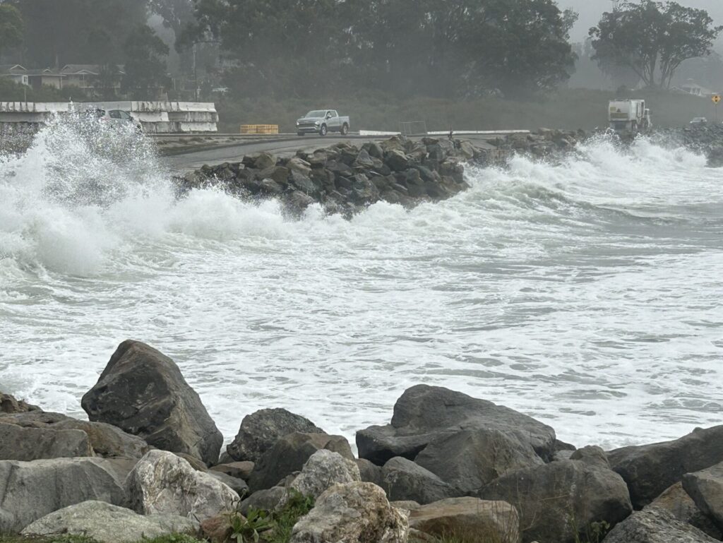 Parking lot of RV park Pillar Point, Half Moon Bay